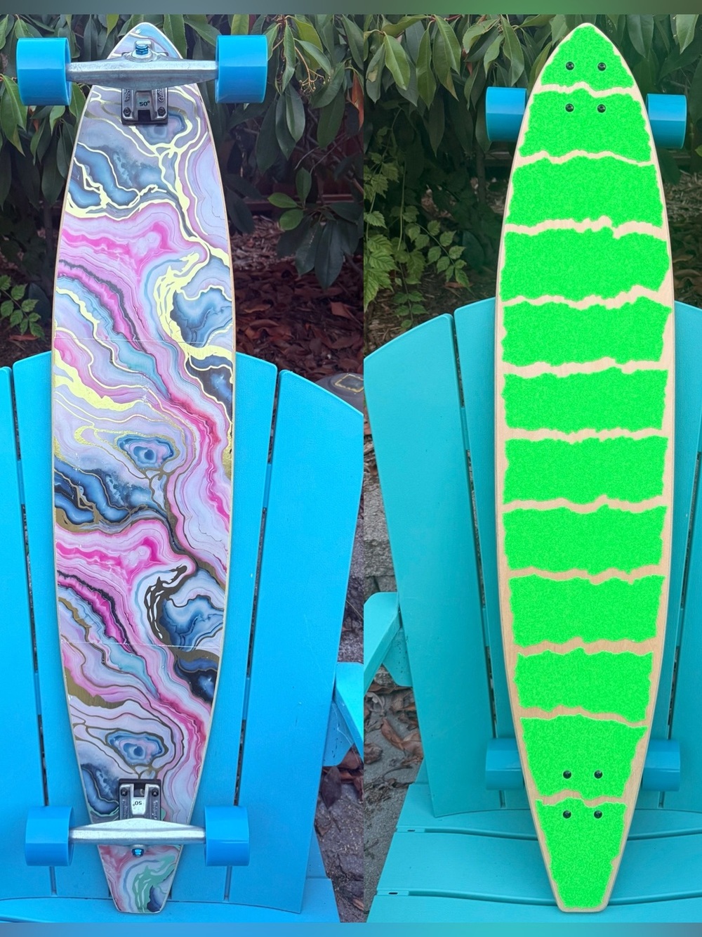 Custom Complete Longboard Skateboard 46.25” Gullwing Trucks Sector 9 Race Wheels